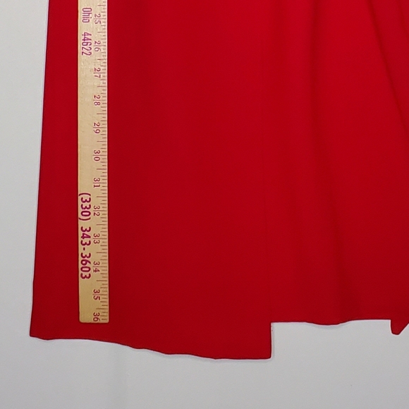 J. Crew Red Wrap Dress 0 Tie Waist Vneck Elbow Bishop Sleeve Classic Feminine - Picture 7 of 11